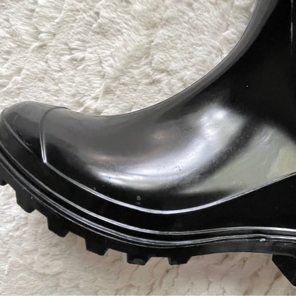 Nicole Miller Black Tall Rain Boots Size 8 - Picture 12 of 16